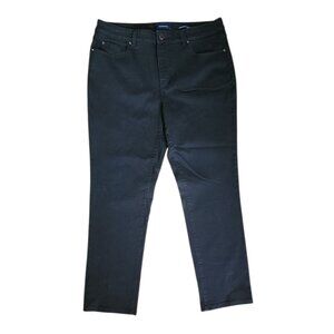 Charter Club Jeans Womens Size 14S 14 Short Black Lexington Straight Leg Pockets